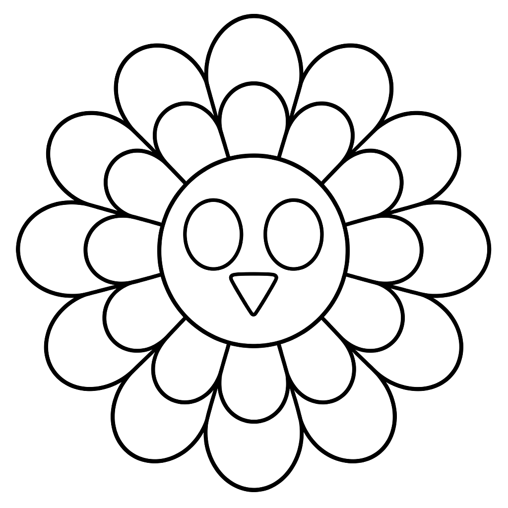 Kolorowanka mandala sowa – czarno-biały rysunek konturowy do druku dla dzieci